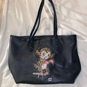 Coach limited edition black tote